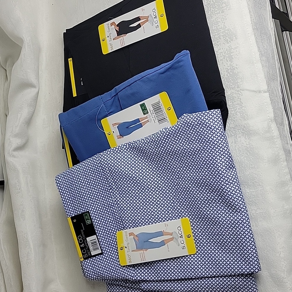 S.C.&CO Pants Womens 6 lot 3 pairs Capri